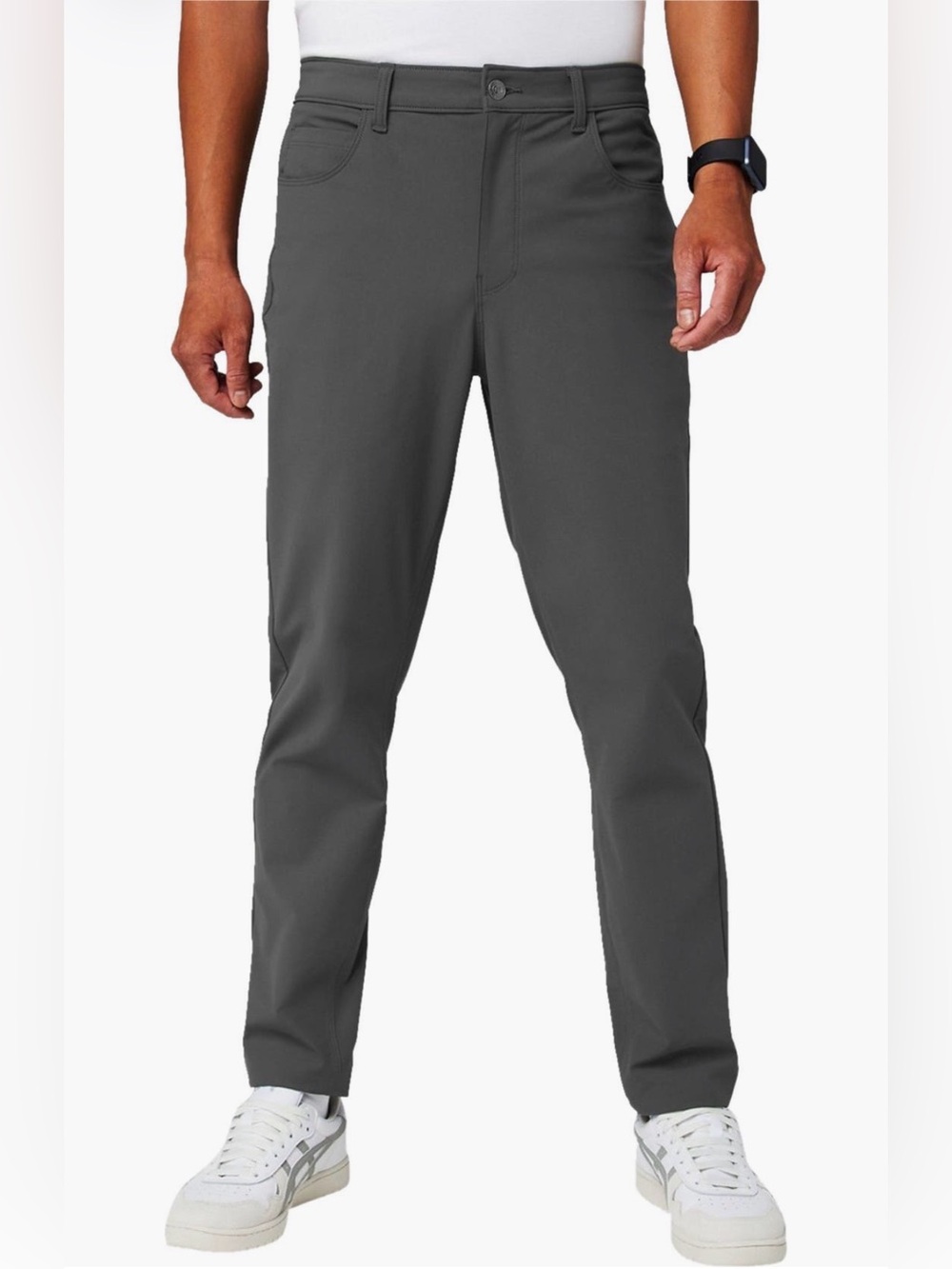 Fabletics Men’s The Don 5-Pocket Pants Classic Fit Onyx Gray 33x32